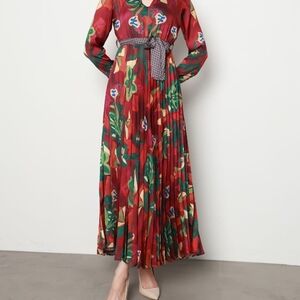 Floral Red Maxi Dress